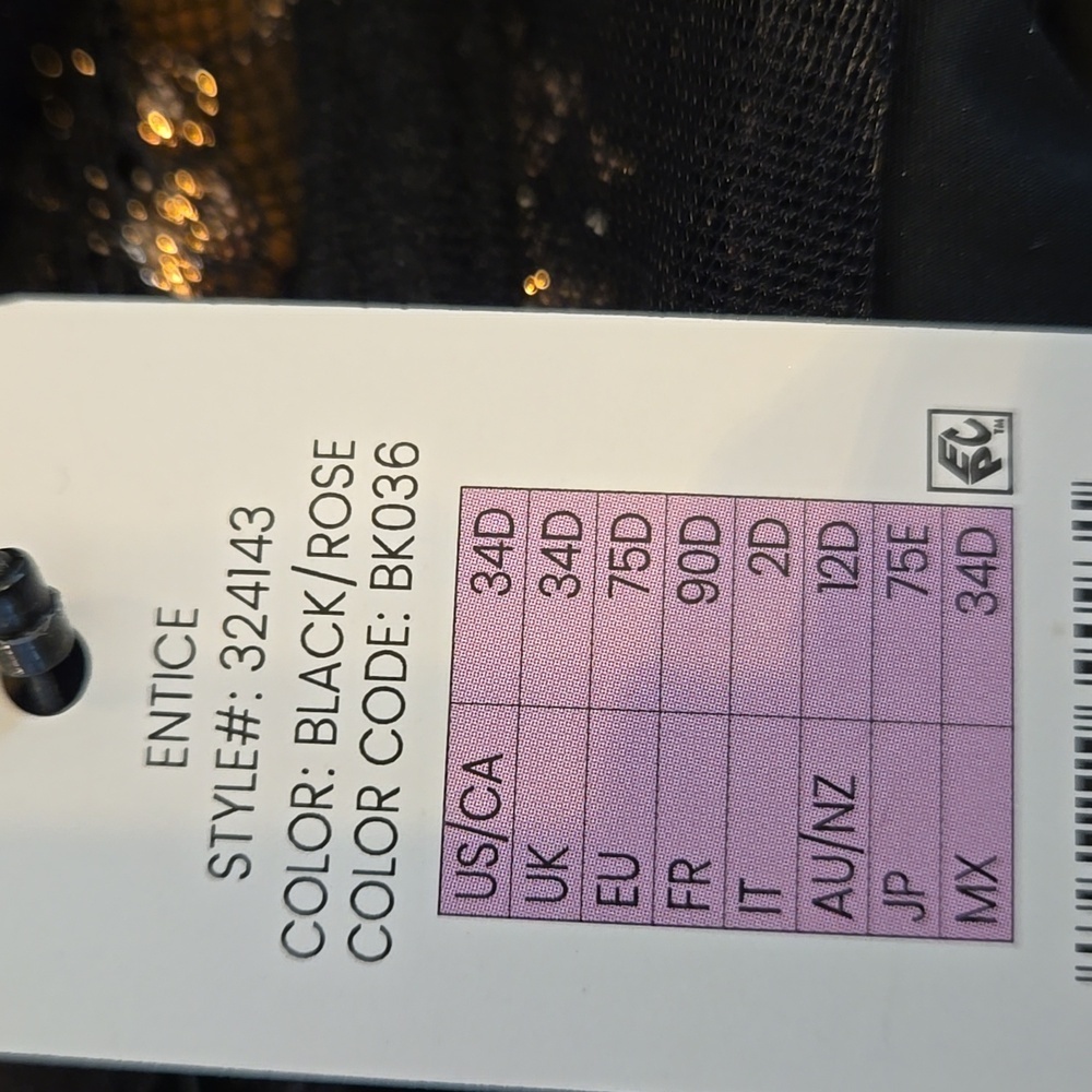 Skarlett Blue Black and Rose Gold Lace Sheer Bra NWT - Picture 7 of 7